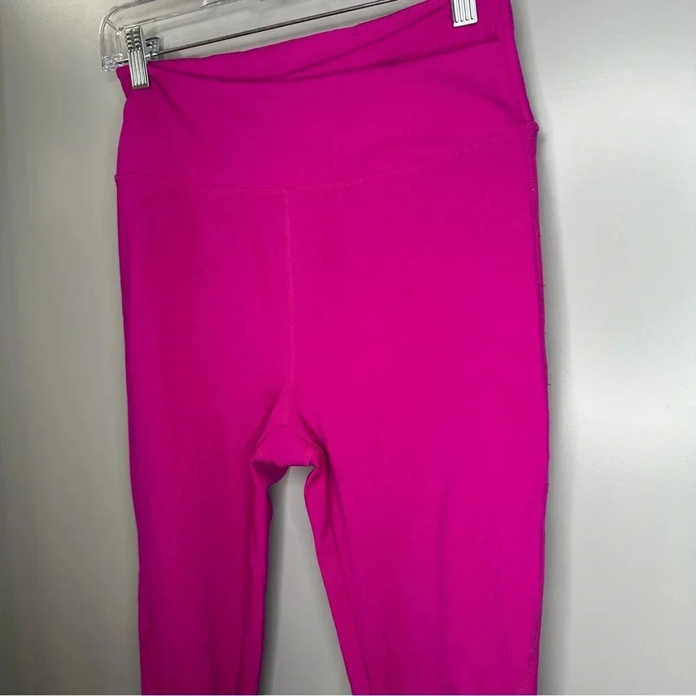 Free People FP Movement Hot Pink Fuscia Scrunch Ankle Leggings Size M - Picture 2 of 5